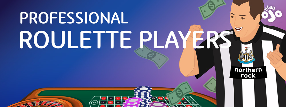 A graphic showing a character wearing a football top, money and a roulette table