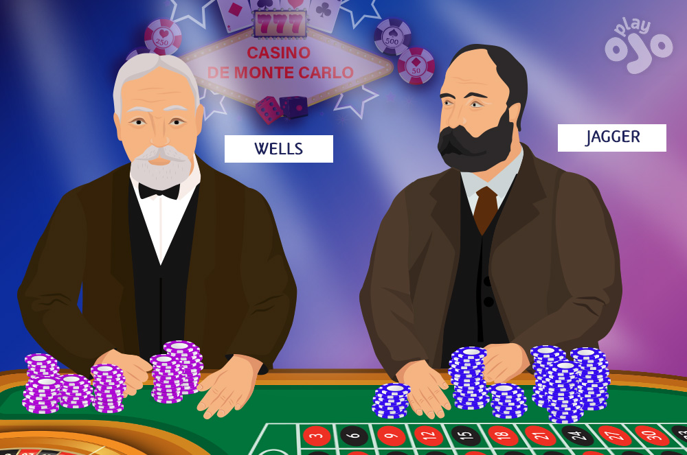 Animated photos of legends of roulette, Wells and Jagger